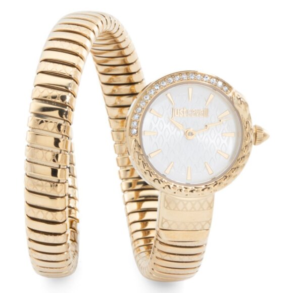 Just Cavalli Accessories - JUST CAVALLI Women's Stainless Steel Mother Of Pearl Wrap Watch